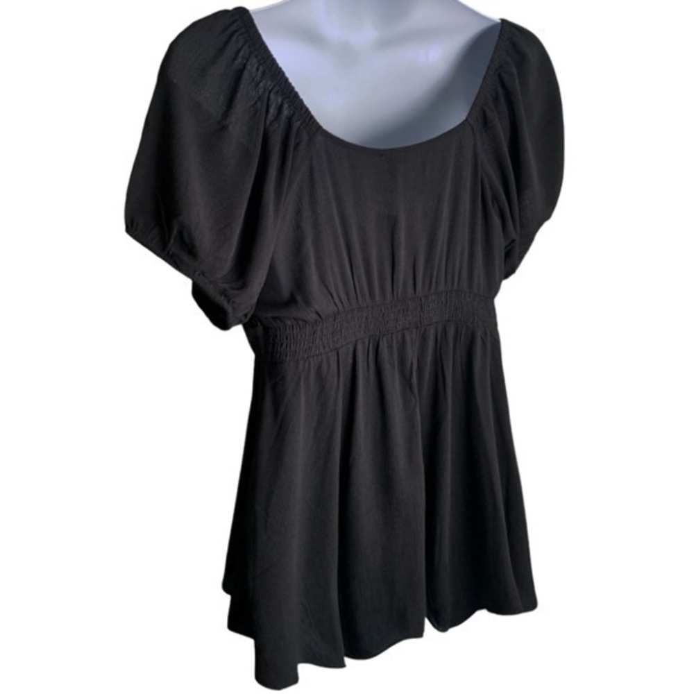 TORRID Crinkle Gauze With Lace Puff Short Sleeve‎ Blouse NWT - Picture 6 of 8